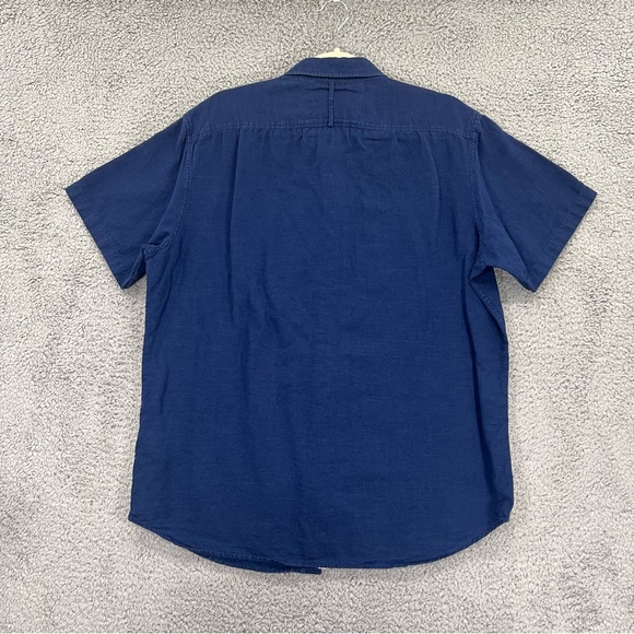 Banana Republic Button Shirt Short Sleeves Blue Men Size Large - Picture 2 of 6